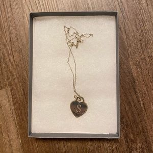 Tiffany & Co “S” Initial heart necklace